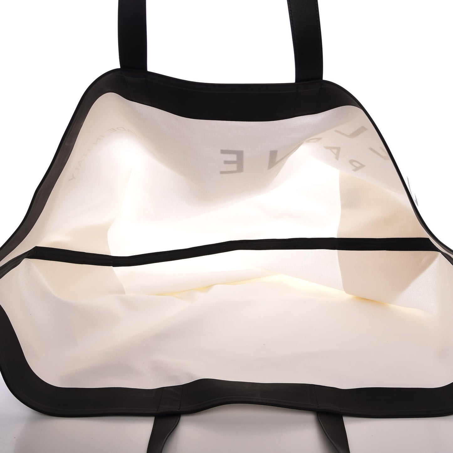 Textile Large Made In Tote White Black