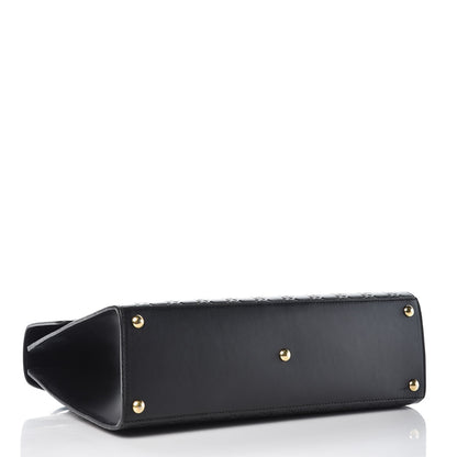 Gucci Guccissima Signature Medium Padlock Top Handle Bag Black 4 of 8