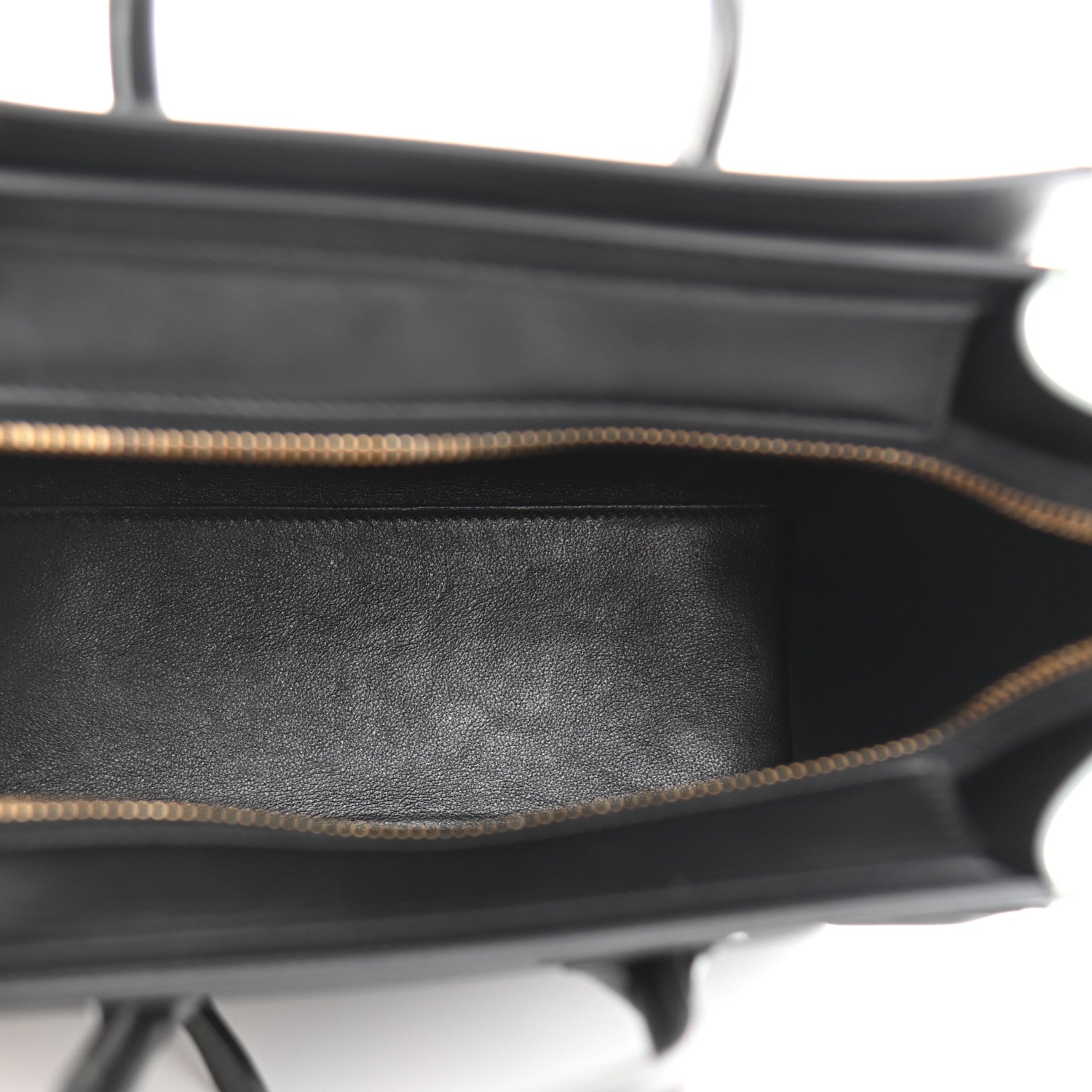 Celine Smooth Drummed Calfskin Nano Luggage Zinc Almond 5 of 10