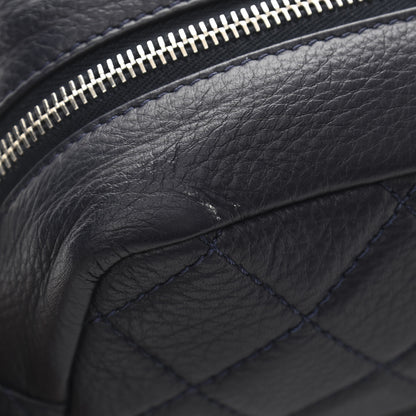 Chanel Deerskin Quilted Casual Journey Flap Dark Blue 11 of 11