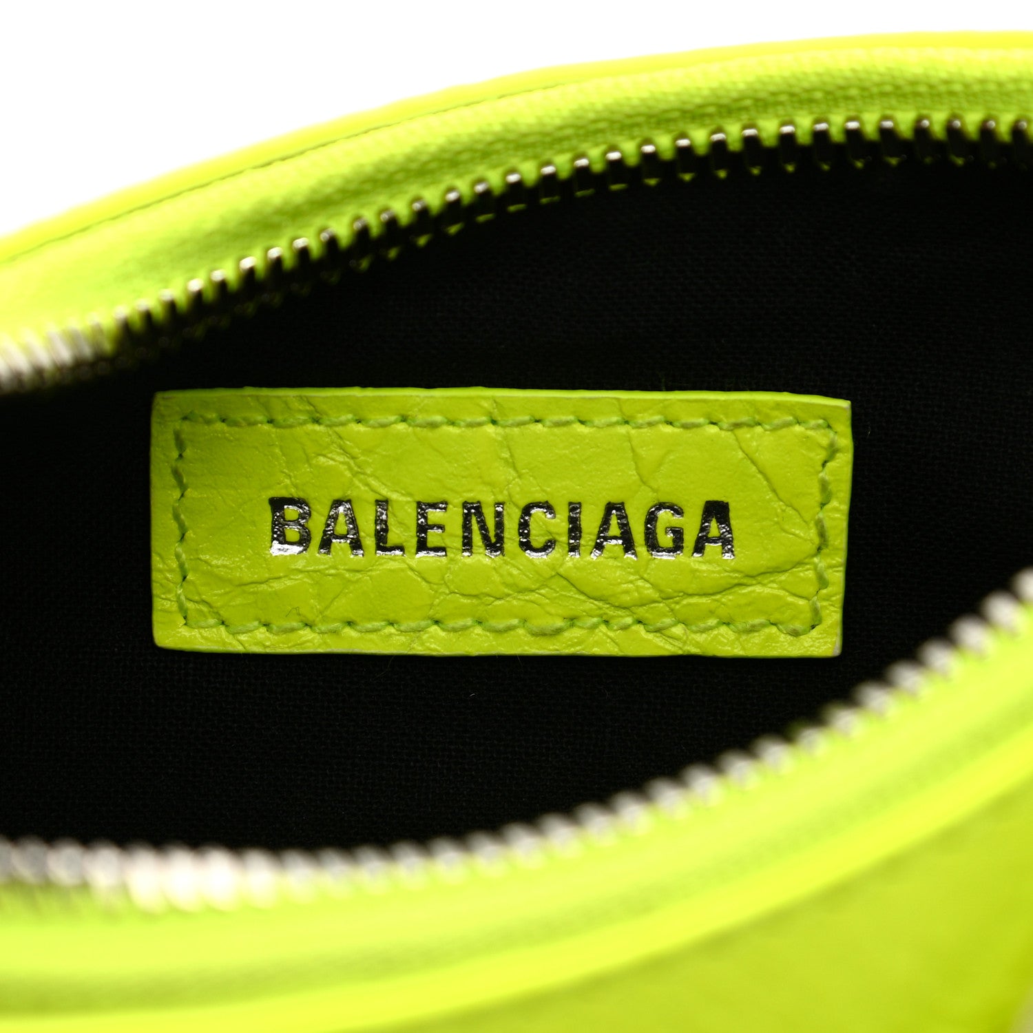 Balenciaga Agneau Arena Le Cagole Shoulder Bag XS Fluo Yellow 6 of 11