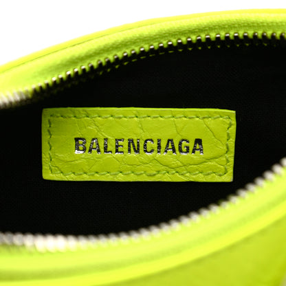 Balenciaga Agneau Arena Le Cagole Shoulder Bag XS Fluo Yellow 6 of 11