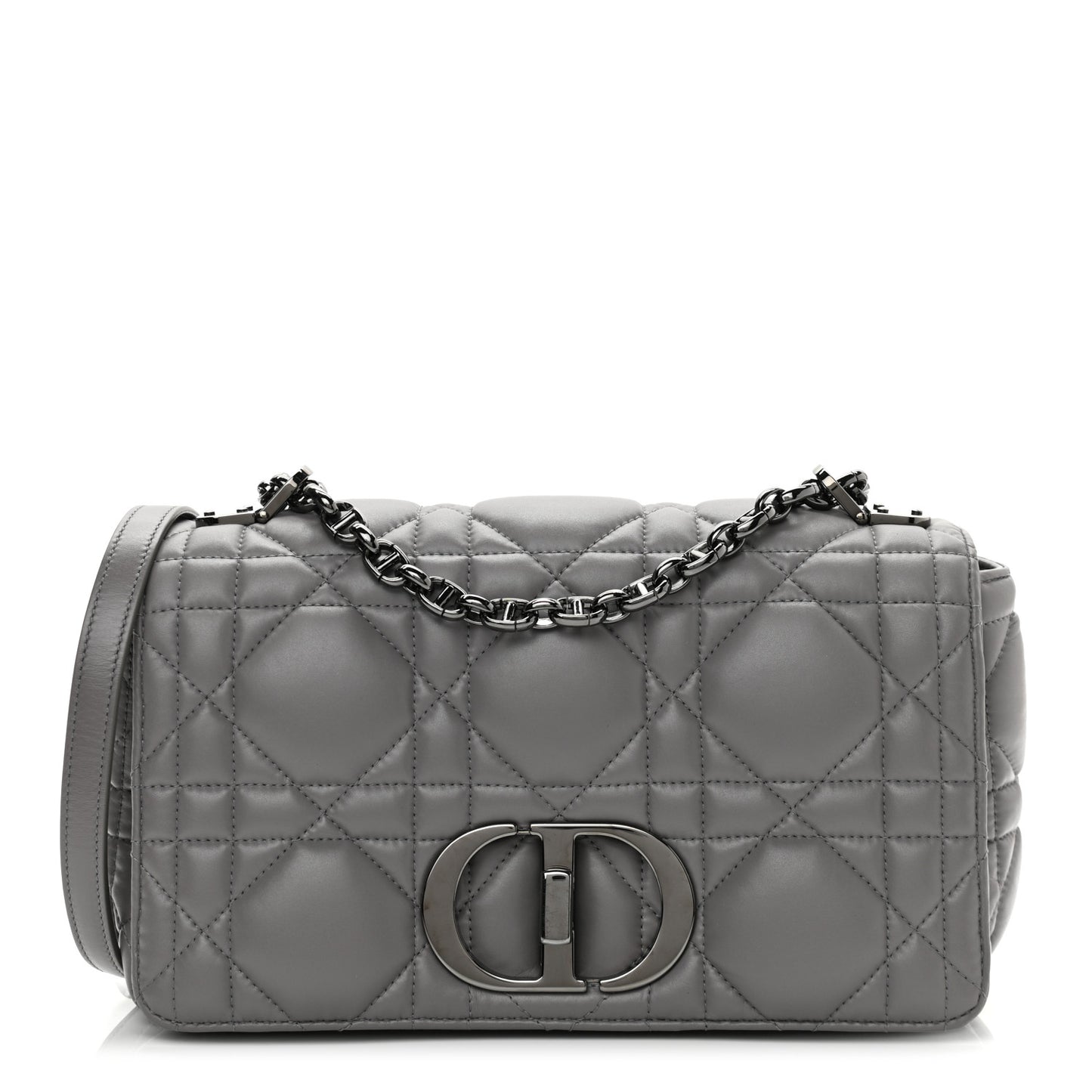 Calfskin Macrocannage Medium Caro Bag Iron Grey
