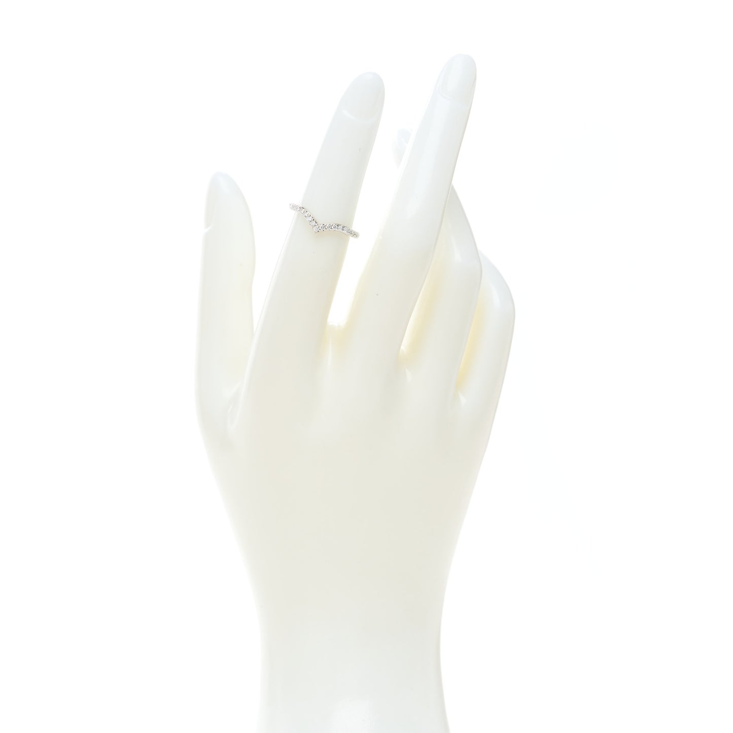 Platinum Diamond Soleste V Band Ring 48 4.5