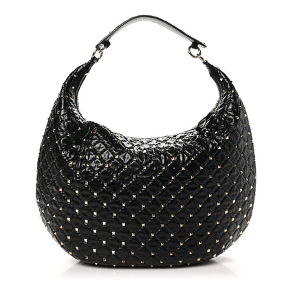 Valentino Garavani Nappa Rockstud Spike Hobo Black 1 of 9