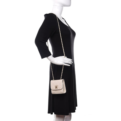 Chanel Lambskin Quilted Mini Trendy CC Clutch With Chain Ecru 2 of 11