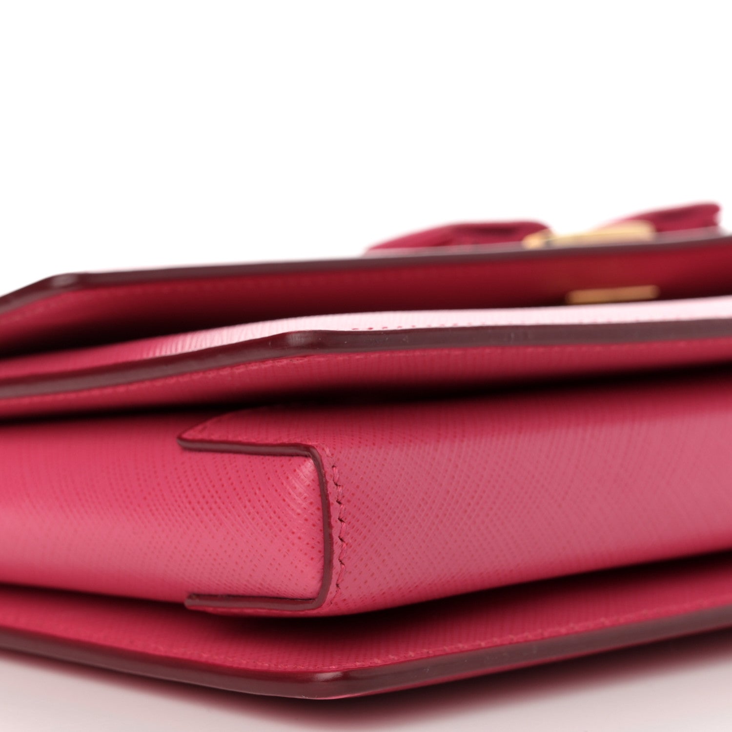 Salvatore Ferragamo Hammered Calfskin Vara Bow Chain Crossbody Pink 9 of 15