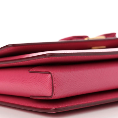 Salvatore Ferragamo Hammered Calfskin Vara Bow Chain Crossbody Pink 9 of 15