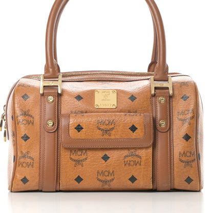 MCM Visetos Satchel Cognac 9 of 18