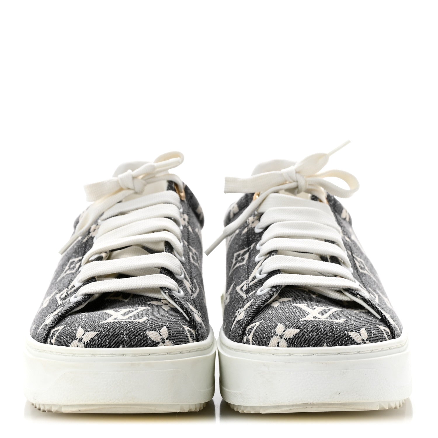 Louis Vuitton Denim Monogram Time Out Sneakers 39 3 of 12