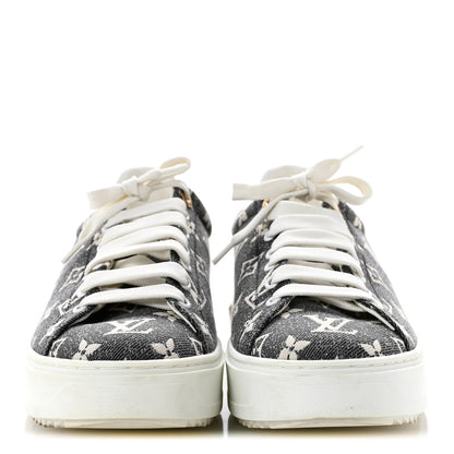 Louis Vuitton Denim Monogram Time Out Sneakers 39 3 of 12