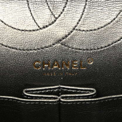 Chanel Metallic Aged Calfskin Quilted 2.55 Reissue 226 Flap Dark Grey 6 of 10