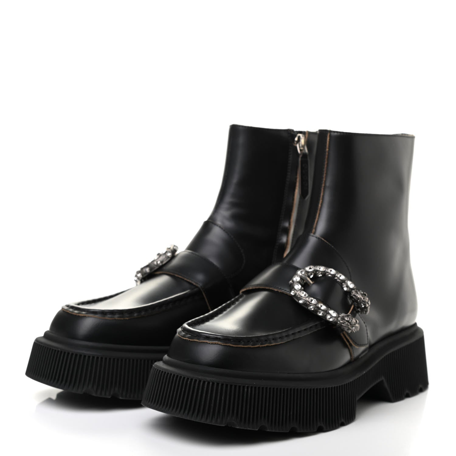 Gucci Cordovan Lux Dionysus Hunder Boots 39.5 Black 3 of 8