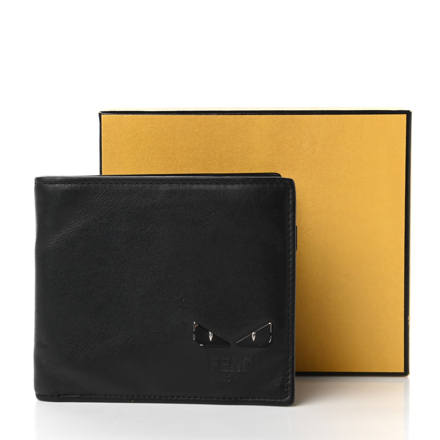 Vitello Century Mini Bug Eyes Bi-Fold Wallet Black