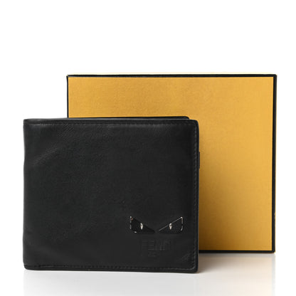 Fendi Vitello Century Mini Bug Eyes Bi-Fold Wallet Black 11 of 11