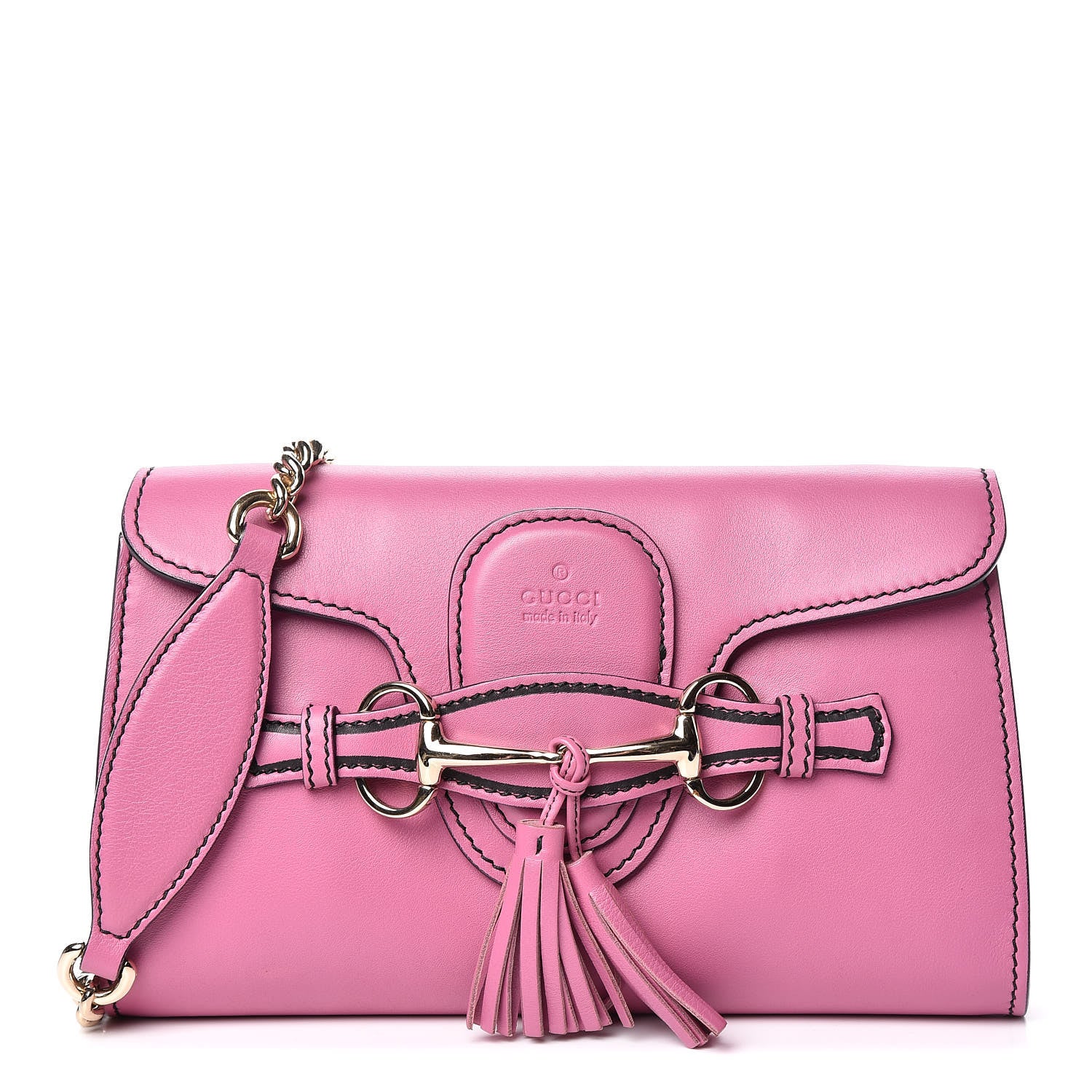 Gucci Smooth Calfskin Small Emily Chain Shoulder Bag Pink 1 of 10