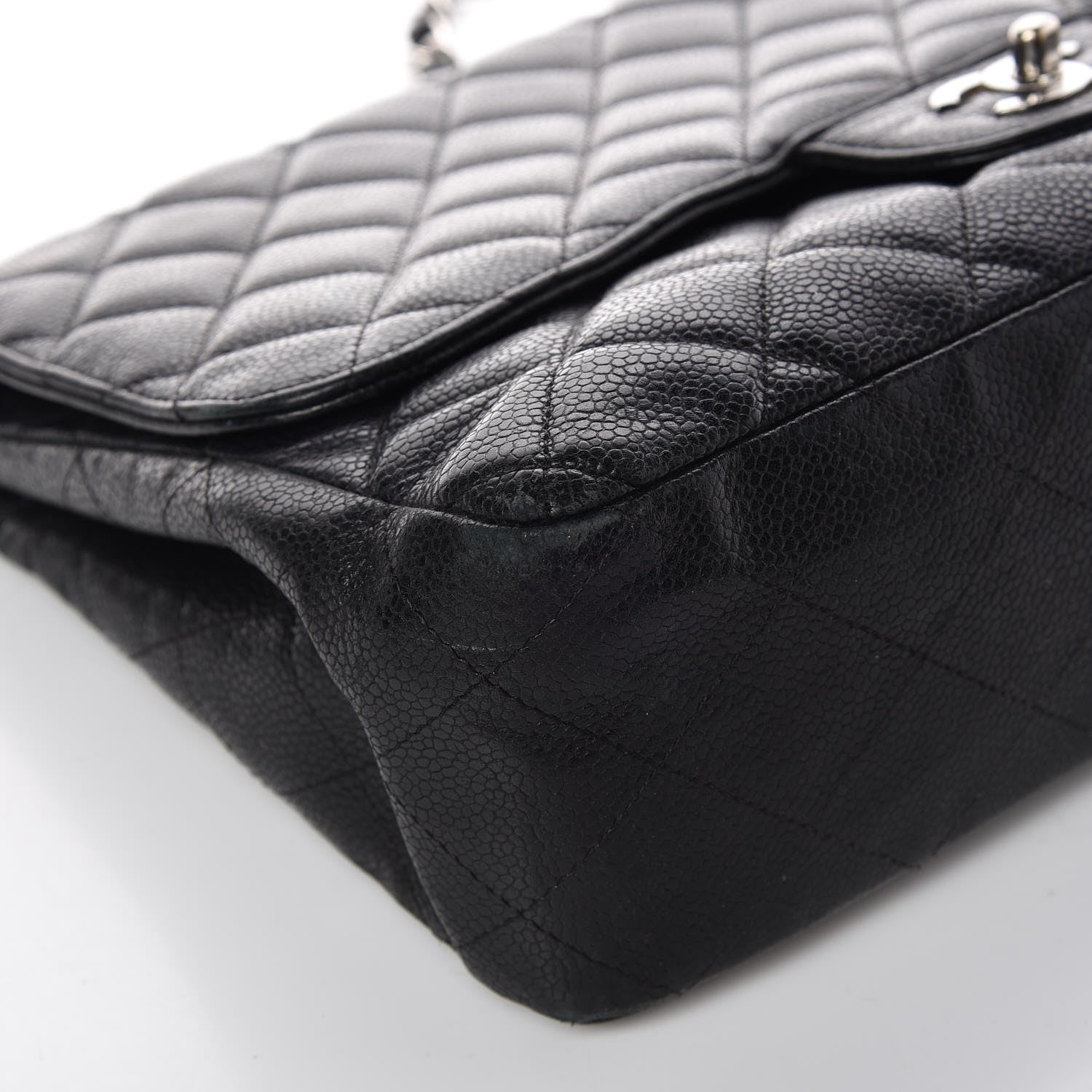 Chanel Caviar Quilted Jumbo Single Flap Black 12 of 15