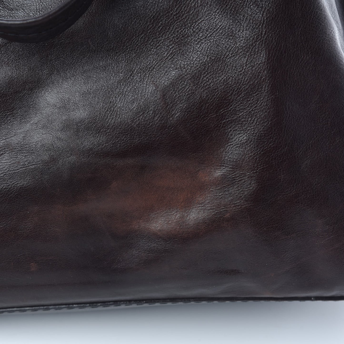 Calfskin Large Babouska Dome Satchel Dark Brown