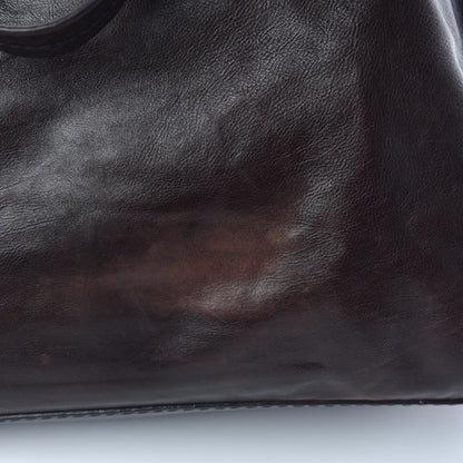 Gucci Calfskin Large Babouska Dome Satchel Dark Brown 9 of 11