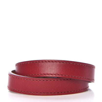 Hermes Tadelakt Kelly Double Tour Bracelet M Rubis 3 of 8