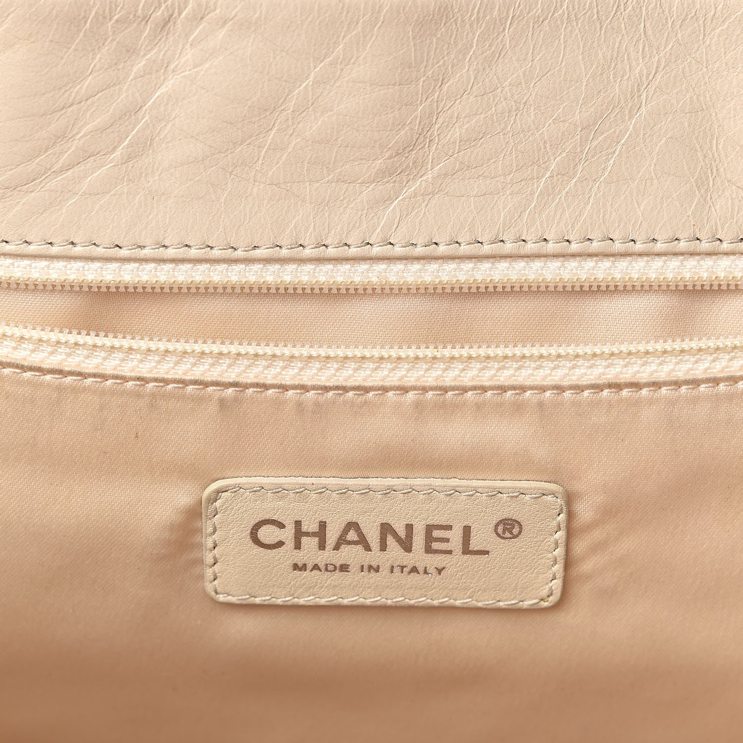 Chanel Lambskin Quilted East West Tote Ivory 8 of 18