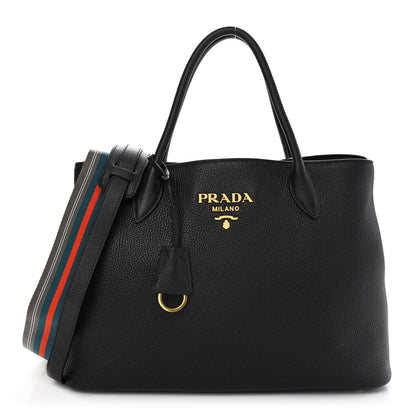 Prada Vitello Daino Tote Black 1 of 11