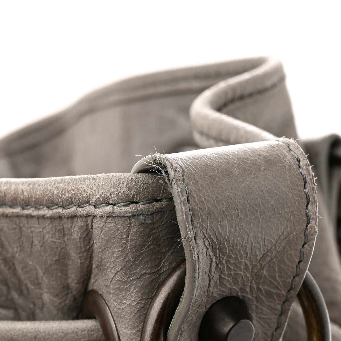 Agneau Classic Hardware Mini Pompon Gris Pyrite