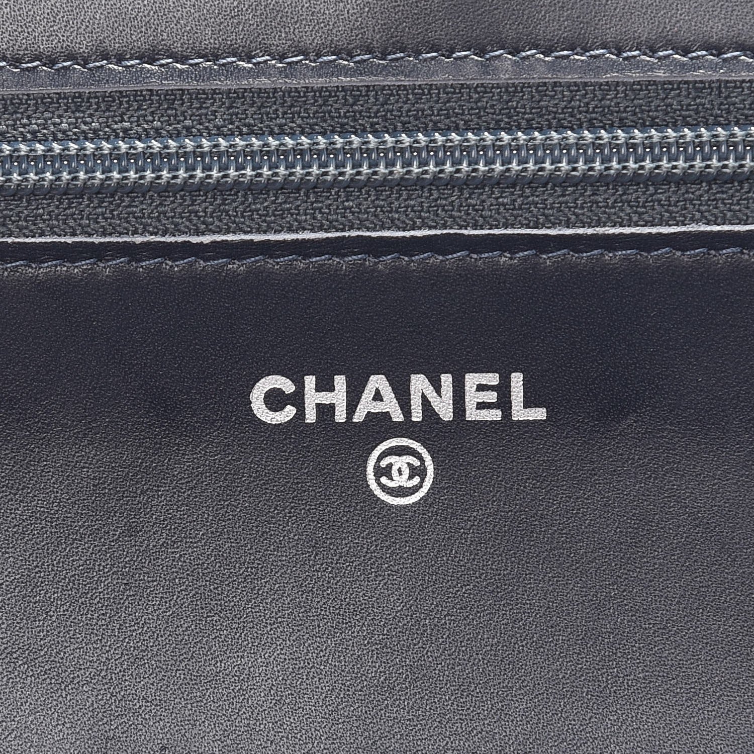 Chanel Aged Lambskin Quilted Reissue Wallet On Chain WOC Dark Blue 7 of 10