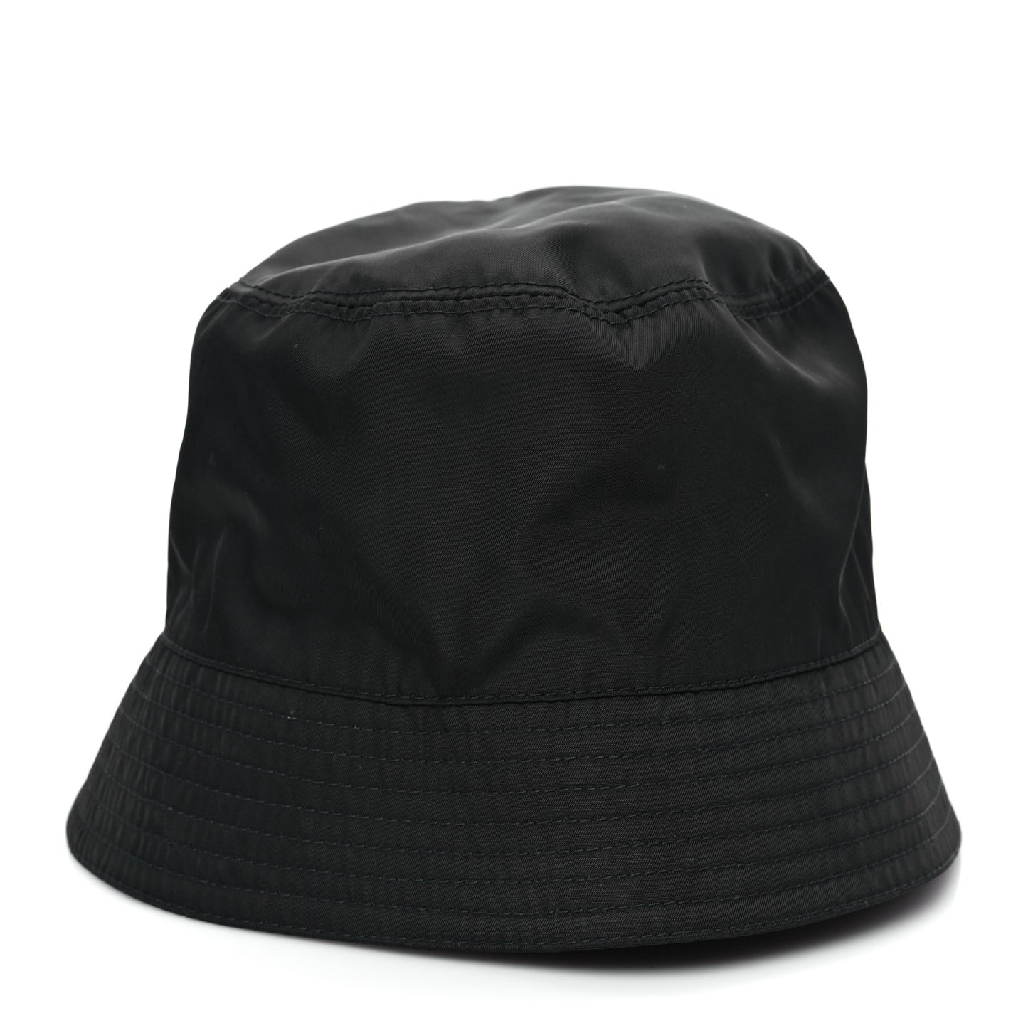 Re-Nylon Metal Triangle Logo Womens Bucket Hat M Black