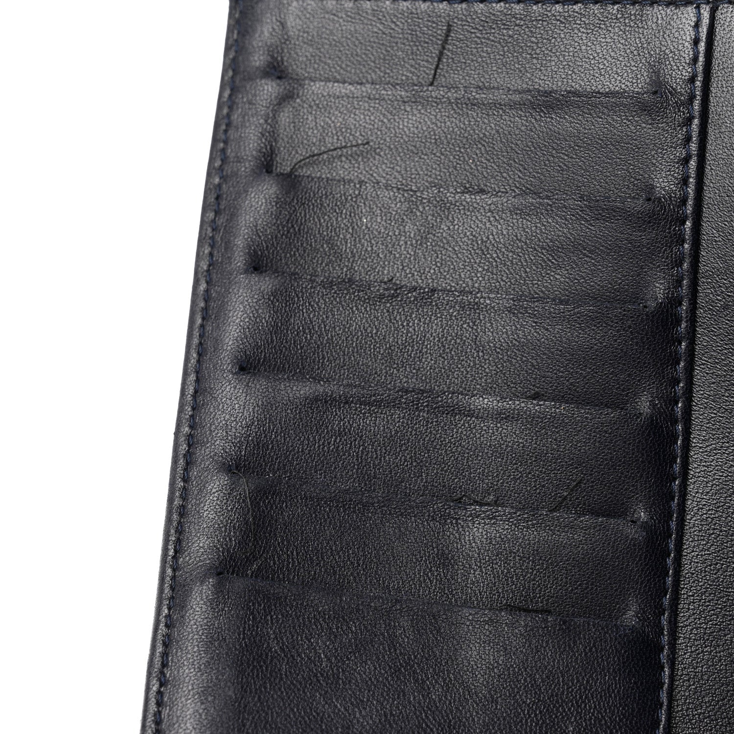 Chanel Lambskin Quilted Large Flap Wallet Navy 10 of 11