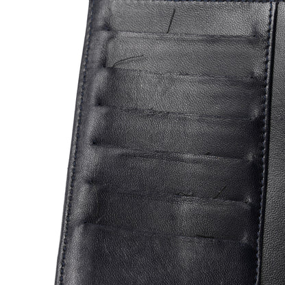 Chanel Lambskin Quilted Large Flap Wallet Navy 10 of 11