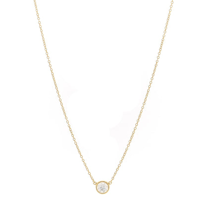 Tiffany 18K Yellow Gold Diamond .41ct Elsa Peretti Diamonds by the Yard Pendant Necklace 1 of 5