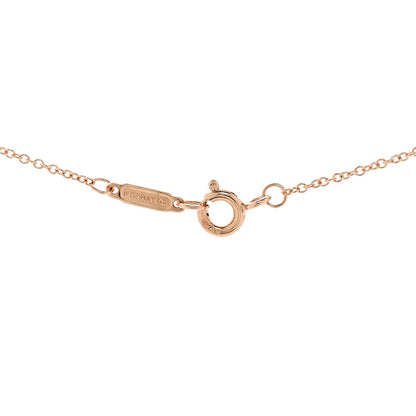 Tiffany 18K Rose Gold Diamond Extra Mini Heart Pendant Necklace 4 of 6