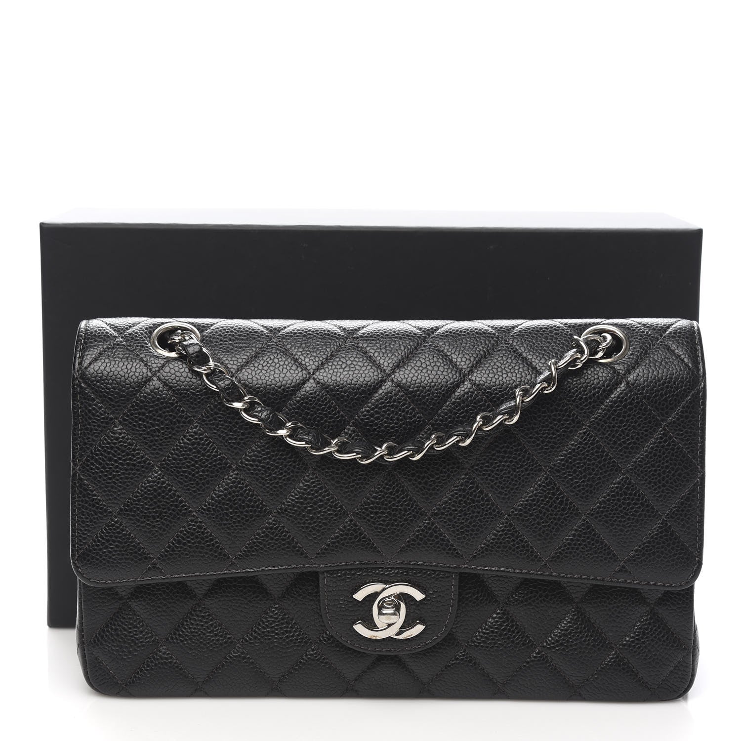 Chanel Caviar Quilted Medium Double Flap Black 12 of 12