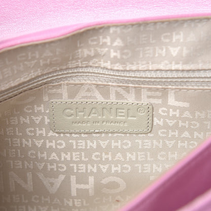 Chanel Glazed Calfskin Quilted Lucky Charms East West Accordion Flap Pink 6 of 12