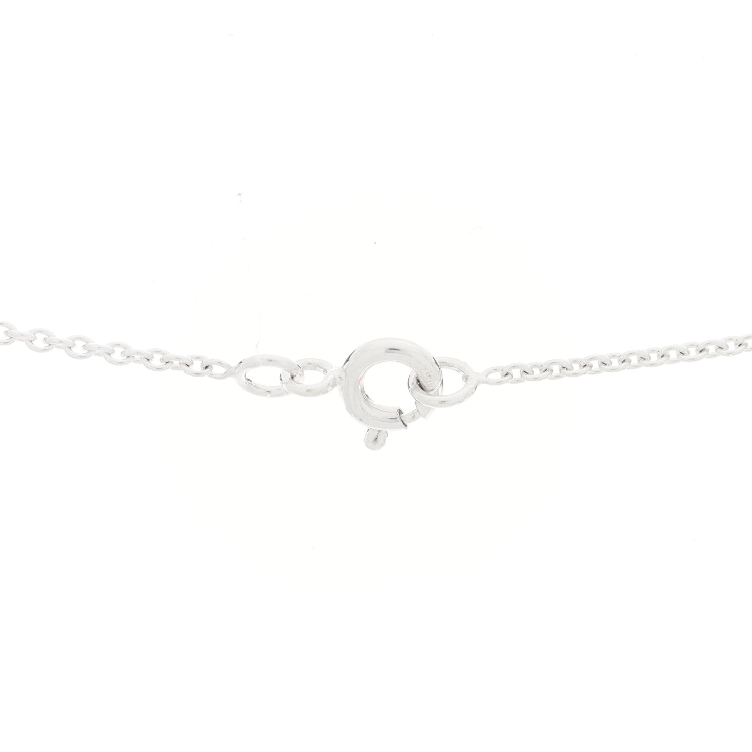 Hermes 18K White Gold Diamond Finesse Pendant Necklace 4 of 6
