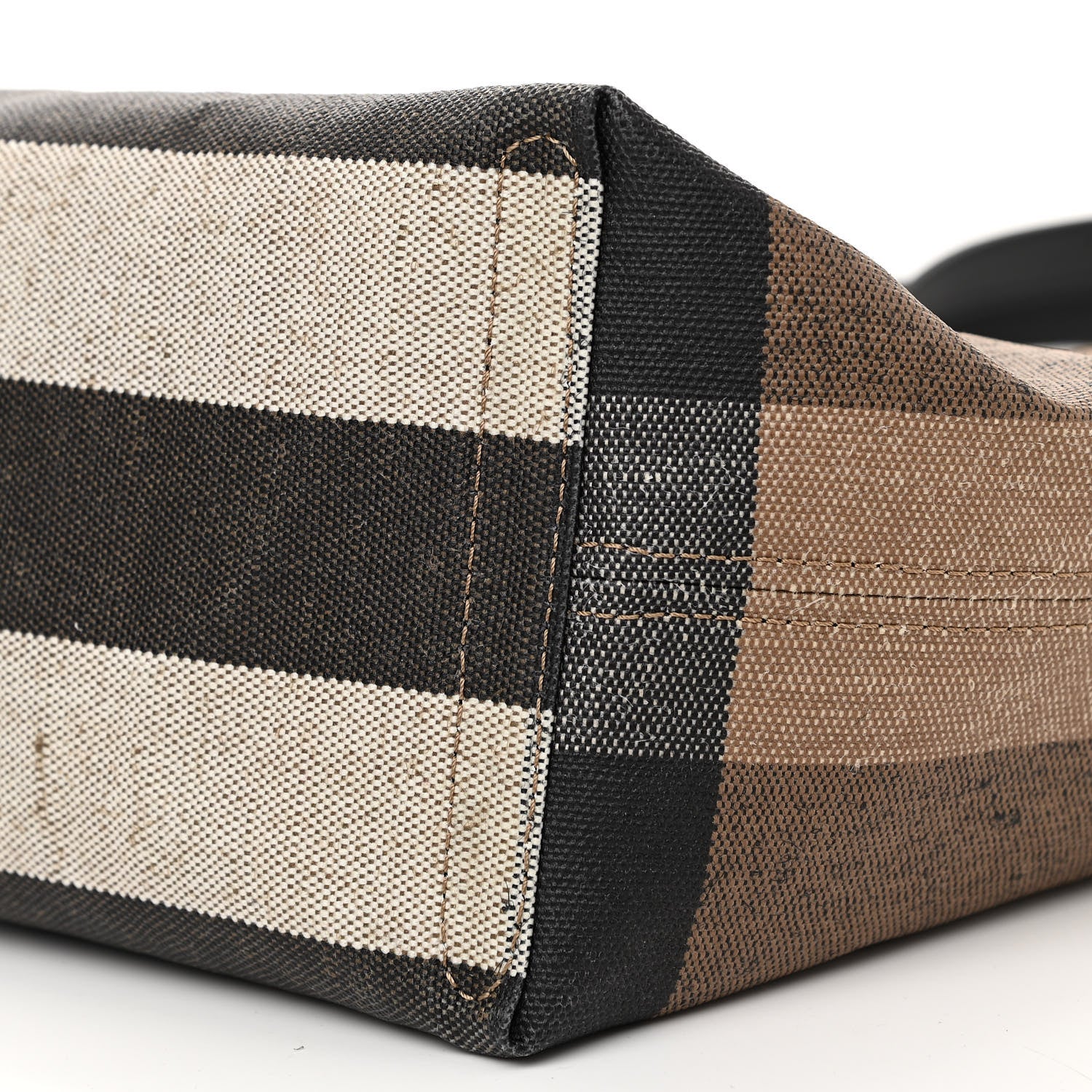 Burberry Coated Canvas Mega Check Medium Doodle Tote Black 9 of 11