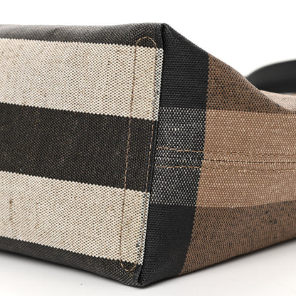 Burberry Coated Canvas Mega Check Medium Doodle Tote Black 9 of 11