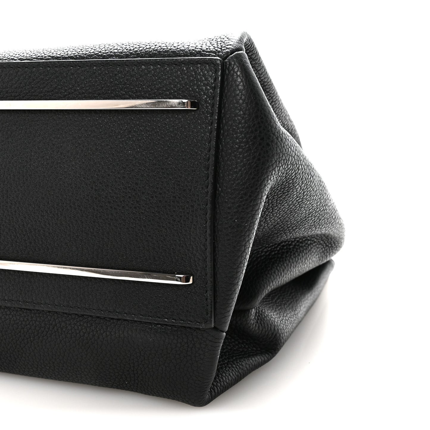 Calfskin Le Dix Soft Cabas M Shoulder Bag Black