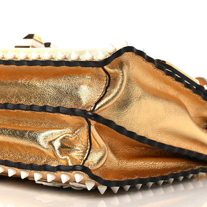 Fendi Metallic Calfskin Wonder Monster Kan I Shoulder Bag Gold 9 of 9