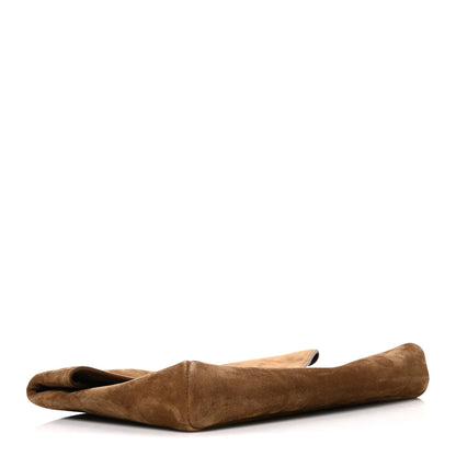 Saint Laurent Suede Large Cassandre Envelope Pouch Golden Leaf 4 of 7