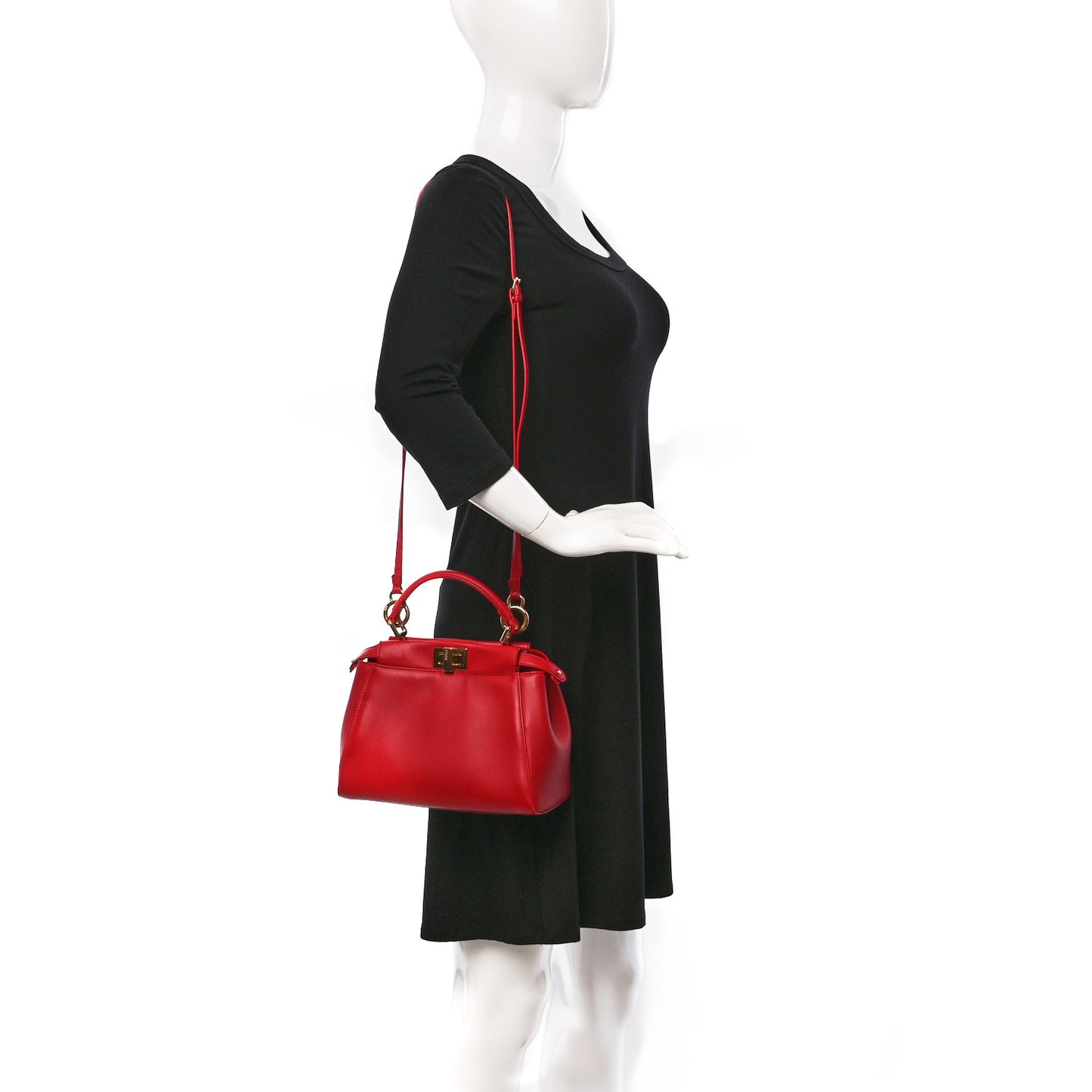 Nappa Mini Peekaboo Iconic Satchel Fiamma