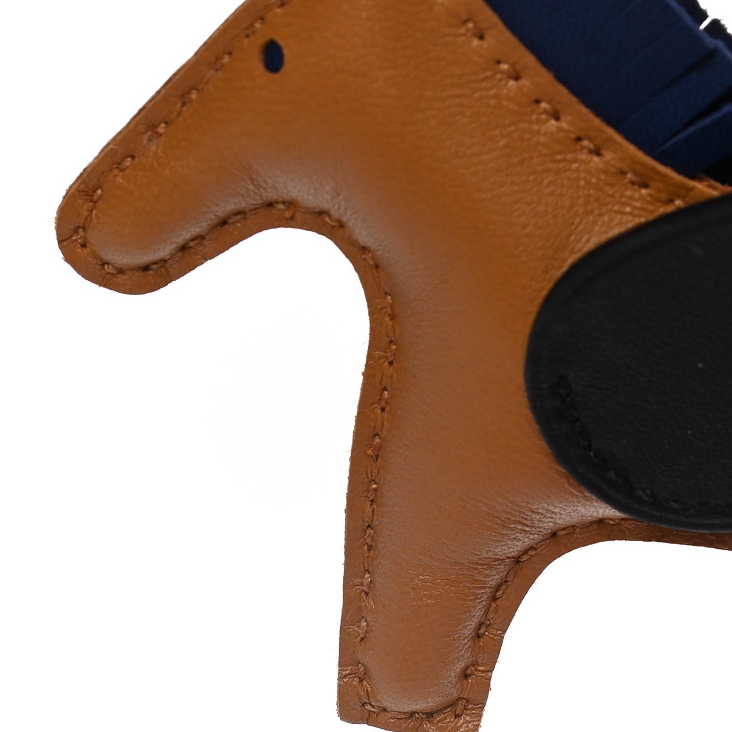Hermes Milo Lambskin Grigri Rodeo Pegase Horse Bag Charm PM Sesame Black Bleu Saphir 5 of 6