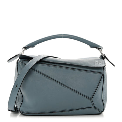 Loewe Calfskin Small Puzzle Bag Stone Blue 1 of 17