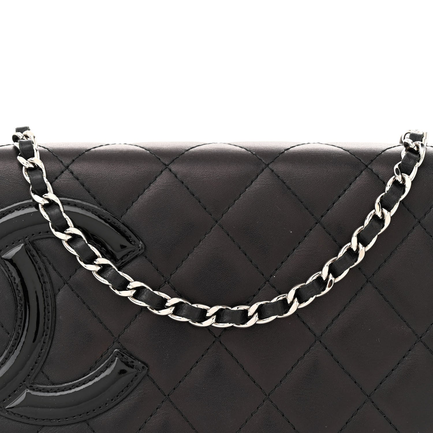 Chanel Calfskin Quilted Cambon Wallet on Chain WOC Black 8 of 16