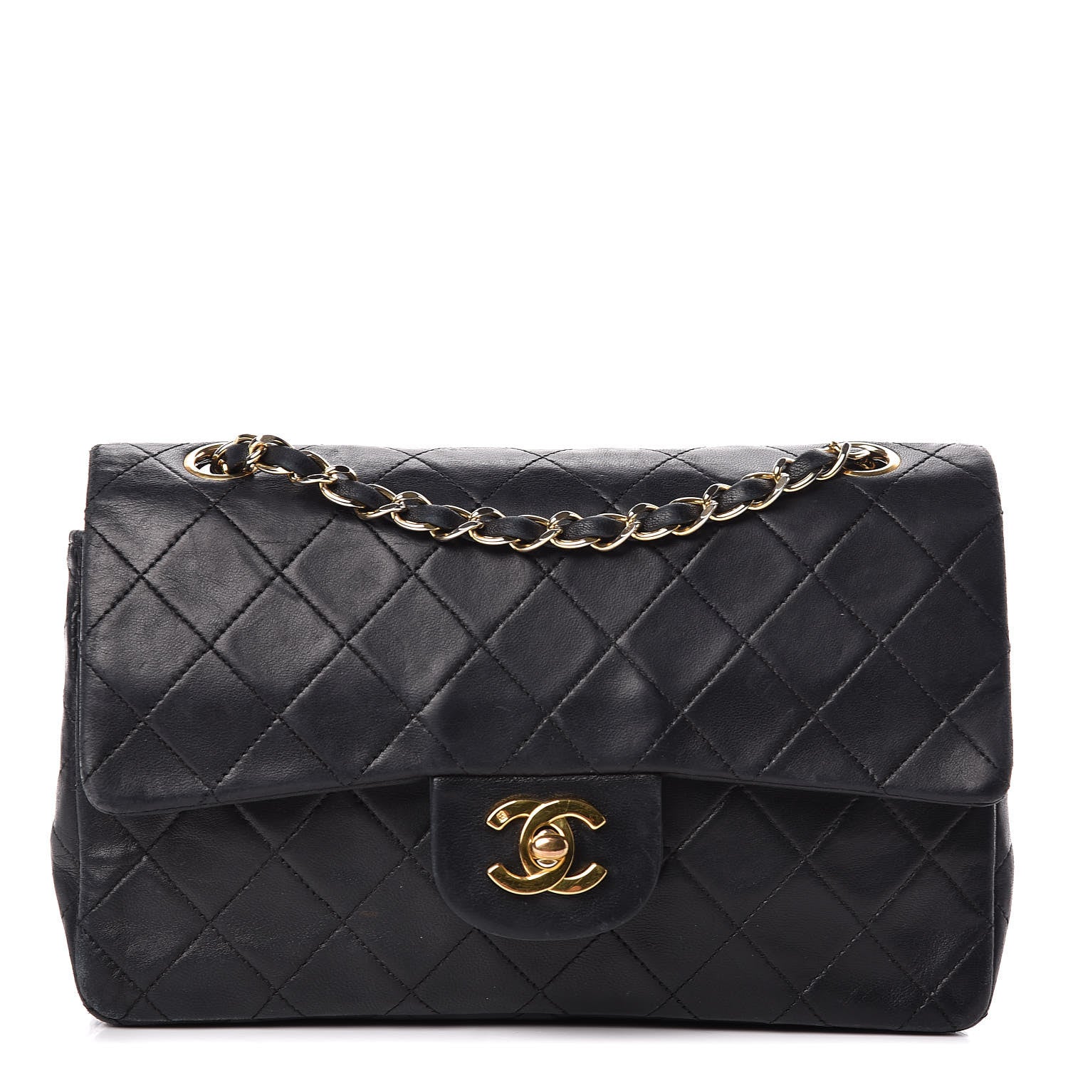 Chanel Lambskin Quilted Small Double Flap Black 1 of 13