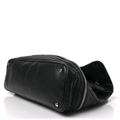 Chanel Calfskin Stitched Large Expandable Flap Bag Black 10 of 10