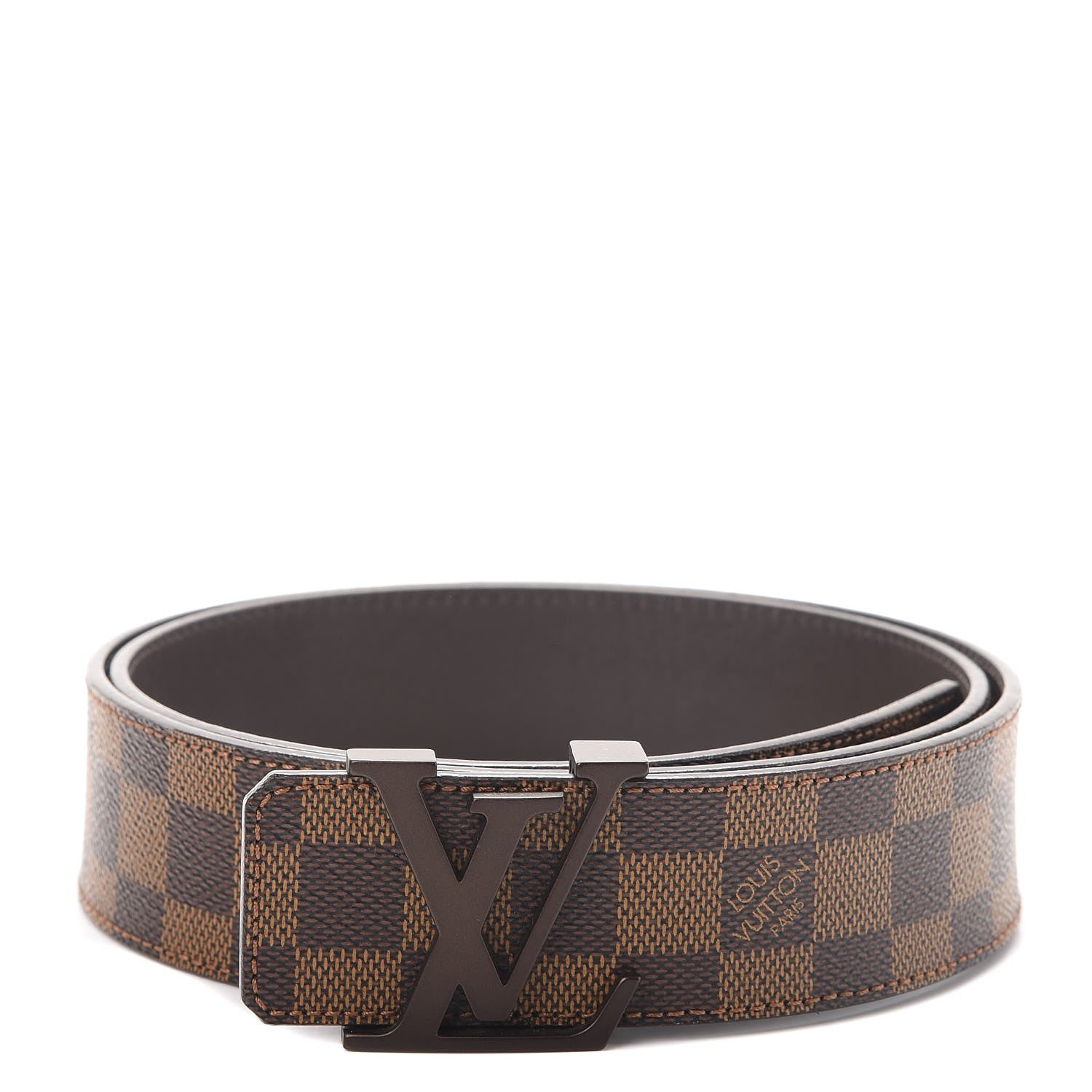 Louis Vuitton Damier Ebene 40mm LV Initiales Belt 95 38 1 of 6