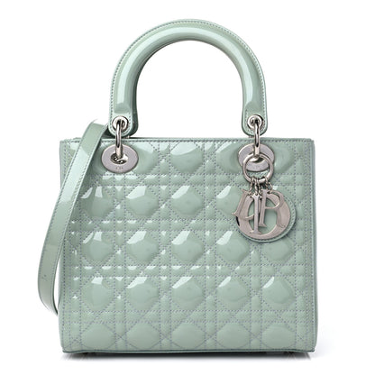 Christian Dior Patent Cannage Medium Lady Dior Blue Alcier 1 of 10