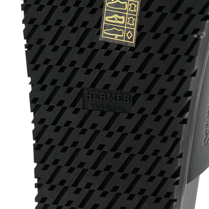 Hermes Calfskin Womens Chypre Sandals 38 Black 8 of 9